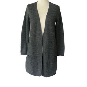 Love Stitch Gray Long Cardigan Open Front Women’s Small/Medium